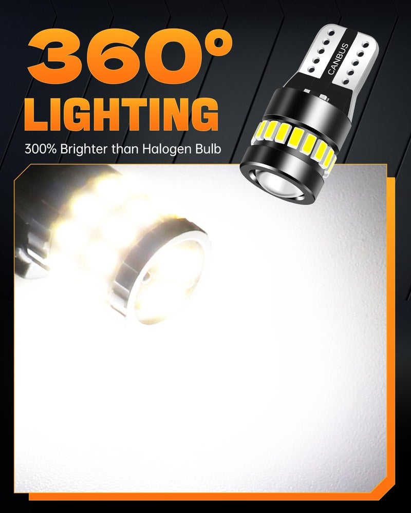 LUYED 194 LED Bulb License Plate Bulb White Bright, 168 T10 LED Bulbs Canbus Error Free, 6500K 2825 W5W for Map Dome Trunk Cargo Lights(2 Pack) - Image 2